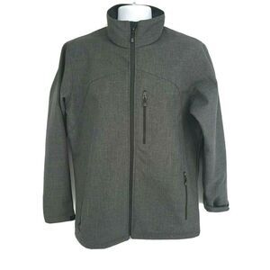 Columbia Mens Jacket Medium Water Repellent Gray Soft Shell Treasure Mountain